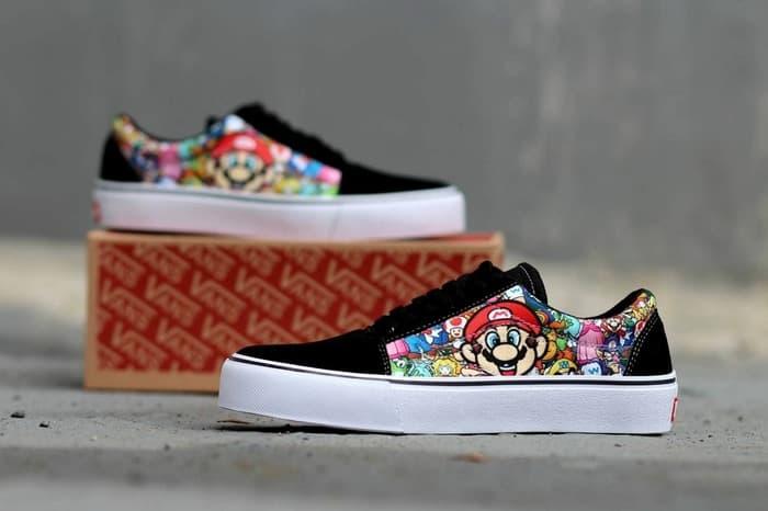 Promo DISKON MURAH SEPATU SNEAKERS TRENDY KEREN VANS NINTENDO MARIO BROSS Diskon