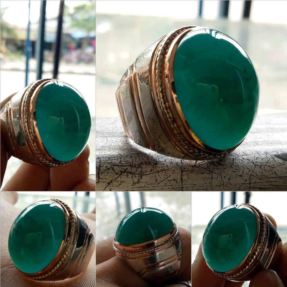 Bacan Palamea Galian Lawas Serat Halus Warna Segar Ring Perak Pesanan Combinasi Suasa