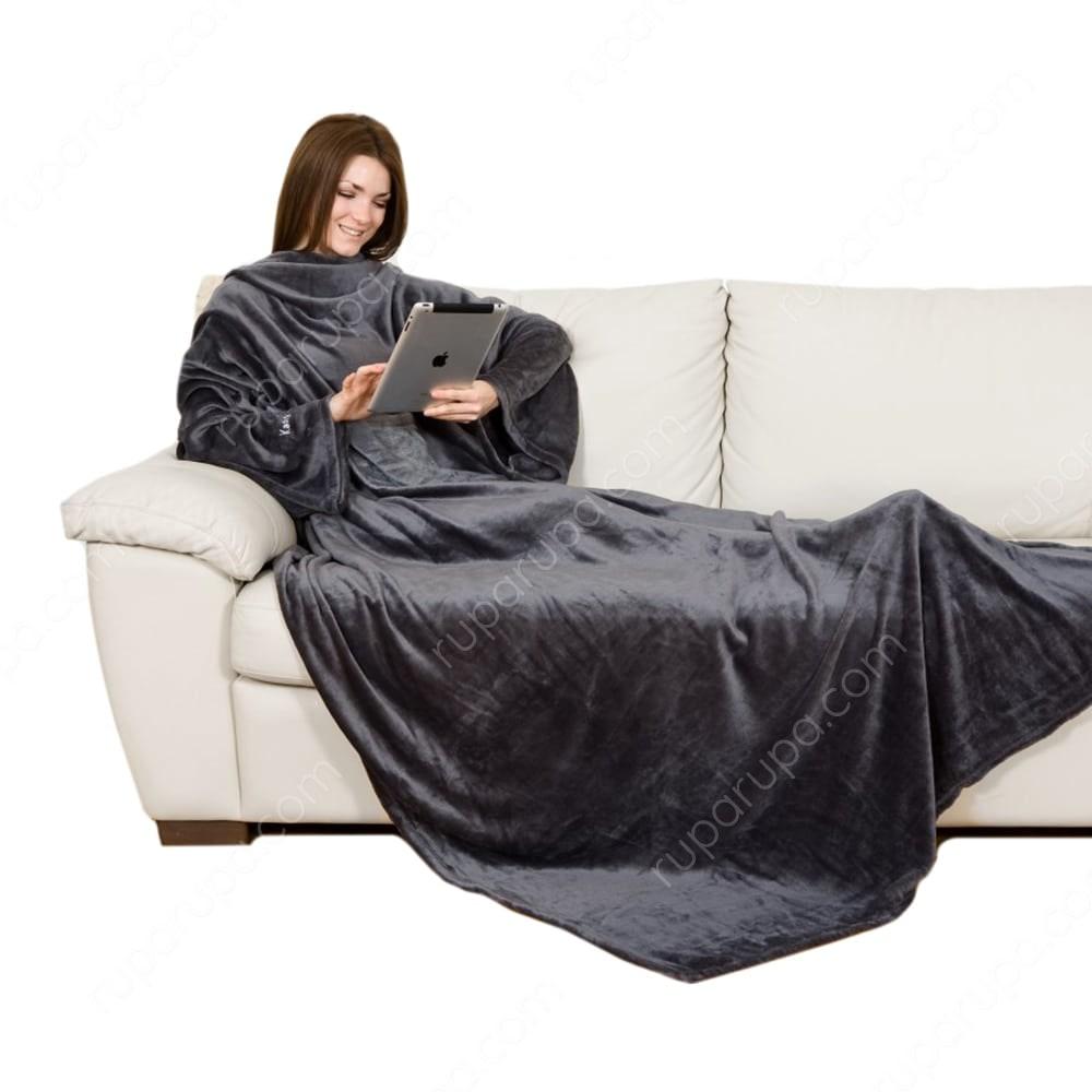 Kanguru Selimut Berlengan Dlx 140x210 Cm - Abu Abu (Informa)