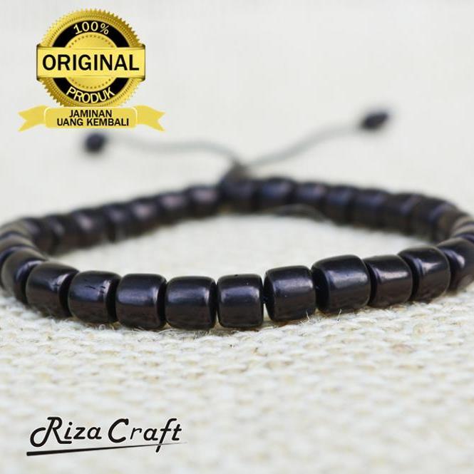 Gelang Tasbih Kayu Kokka Kaukah Fuqaha Kotak Hitam Asli Turki 33 Butir. Bersertifikat