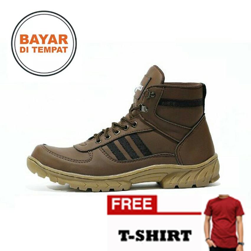 FREE KAOS Sepatu Kickers Brembo Safety Boots DRAK BROWN