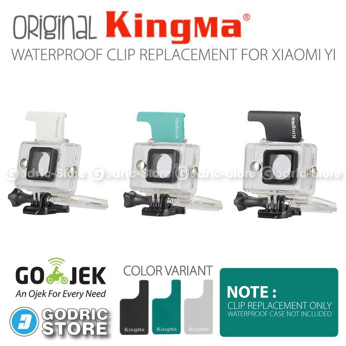 Ready! Xiaomi Yi Kingma Waterproof Back Door Lock Clip Replacement - Putih - ready stock