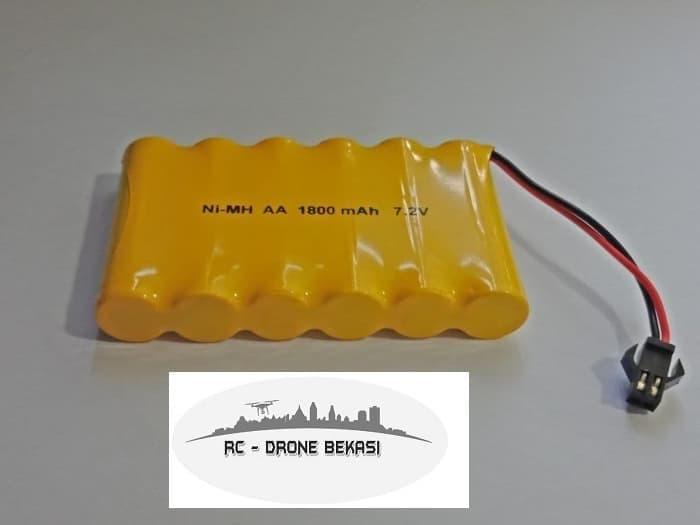 Hot Item!! Baterai U002F Battery Ni-Mh Aa 1800Mah 7.2V Soket Hitam Rc Car Drone Boat - ready stock