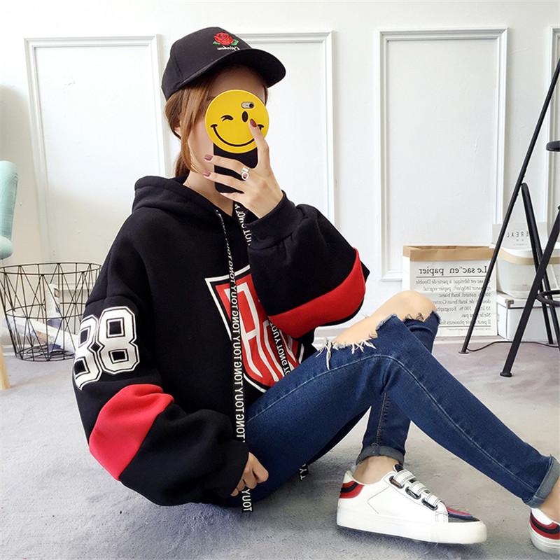 In Super Api Malas Angin Kaos Sweater Perempuan Baggy Gaya Harajuku Ulzzang Murid Hip Hop Tambah Beludru CEC Jaket