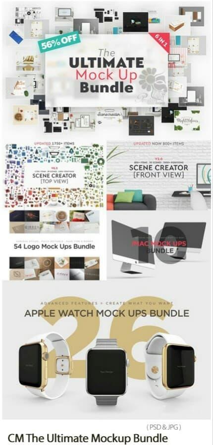 Promo CreativeMarket The Ultimate Mockup Bundle original