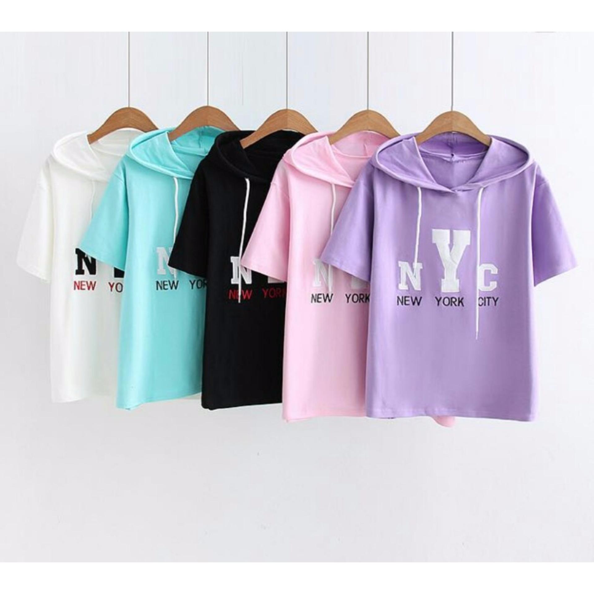 JY Fashion Pakaian Wanita SFS Hoodie NYC Varian Warna
