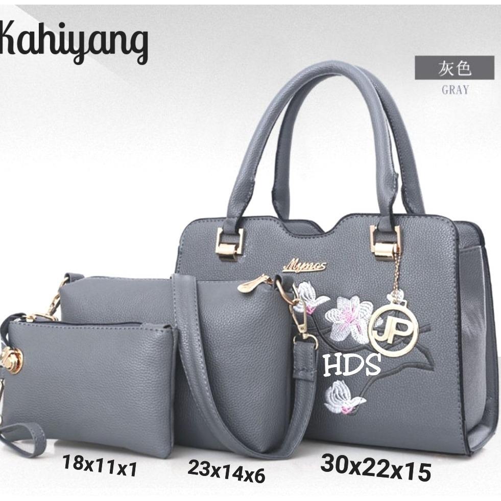 PROMO TAS JINJING TAS SLEMPANG KAHIYANG WANITA 3 IN 1 MURAH TAS KERJA BUCKET BAG HANDLE BAG WANITA /HAND BAG KOREAN STLYLE/SLING BAG NAGITA