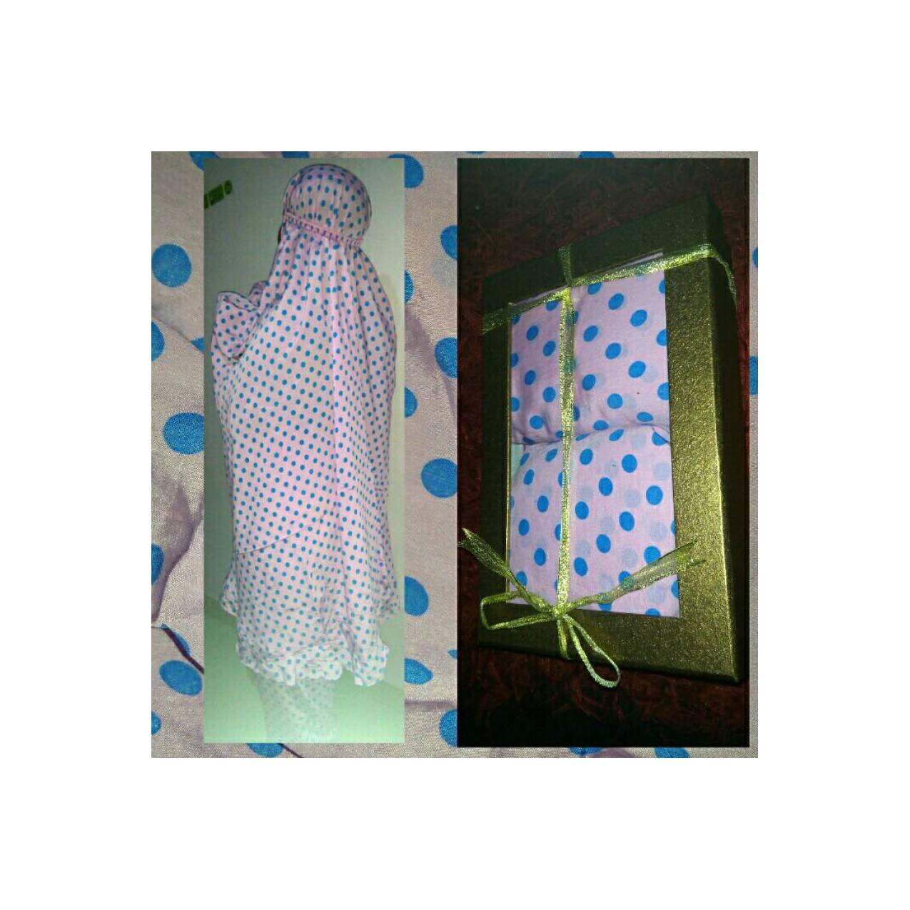 Mukena Katun Silk Pinky Polka