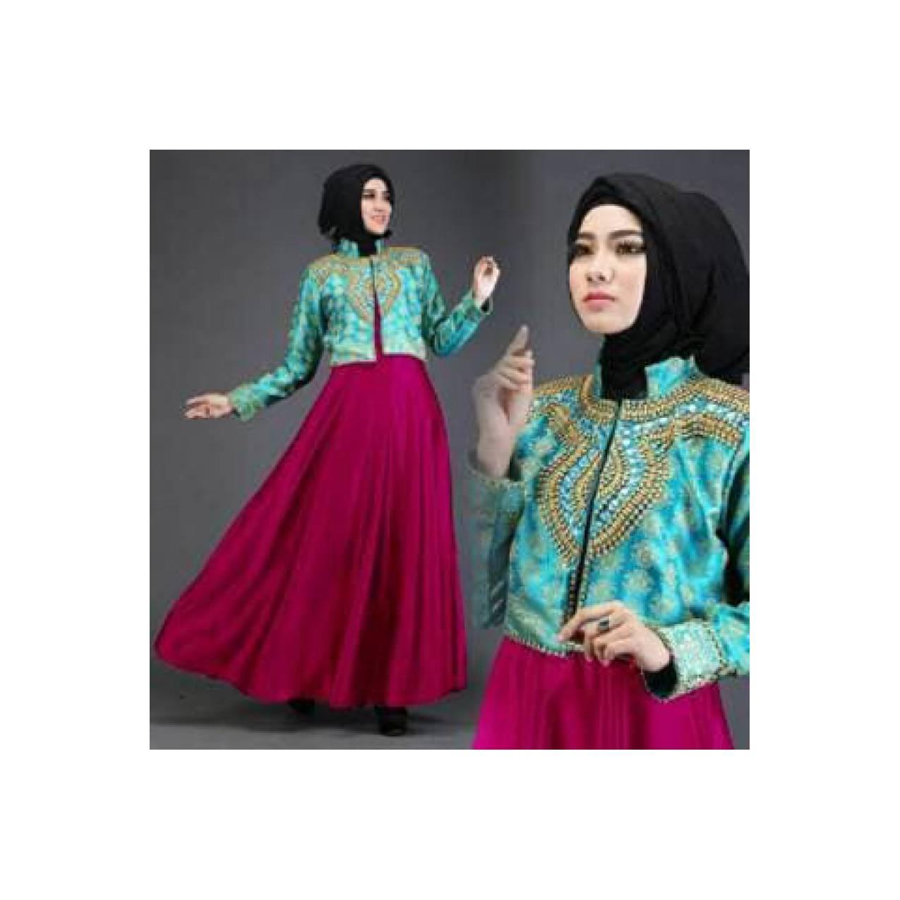Produk Ramadhan DIAN FARAH PELANGI TOSCA-FANTA hijab maxi dress