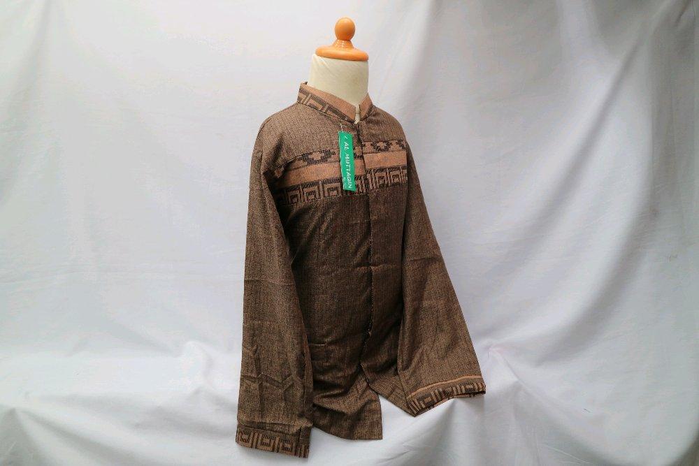 Grosir Baju Koko Anak Baju Muslim Anak Laki - laki Lengan Panjang Jasko Jas Koko Coklat Al Muttaqin JAP 003 di lapak Al Muttaqin Collection produsenbajukoko