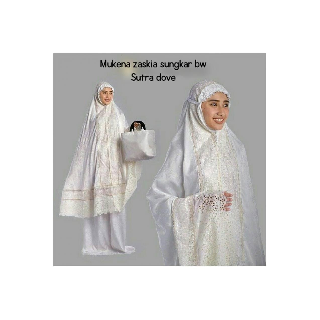 Mukena Sutra Dove Zaskia Sungkar Krem