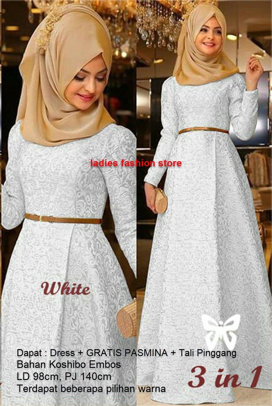 Gamis Wanita / Muslimah Modern / Gamis Remaja Polos Murah / Dress Pesta Gamis Model Baru / Gamis Modern Gaun Gamis Baloteli Wolfis / Dress Cewek Muslimah / Hijab Muslim / Muslim Syari Hijab Syar'i / Busana Muslim / Atasan Gamis Murah (Mirahza) SS - PUTIH