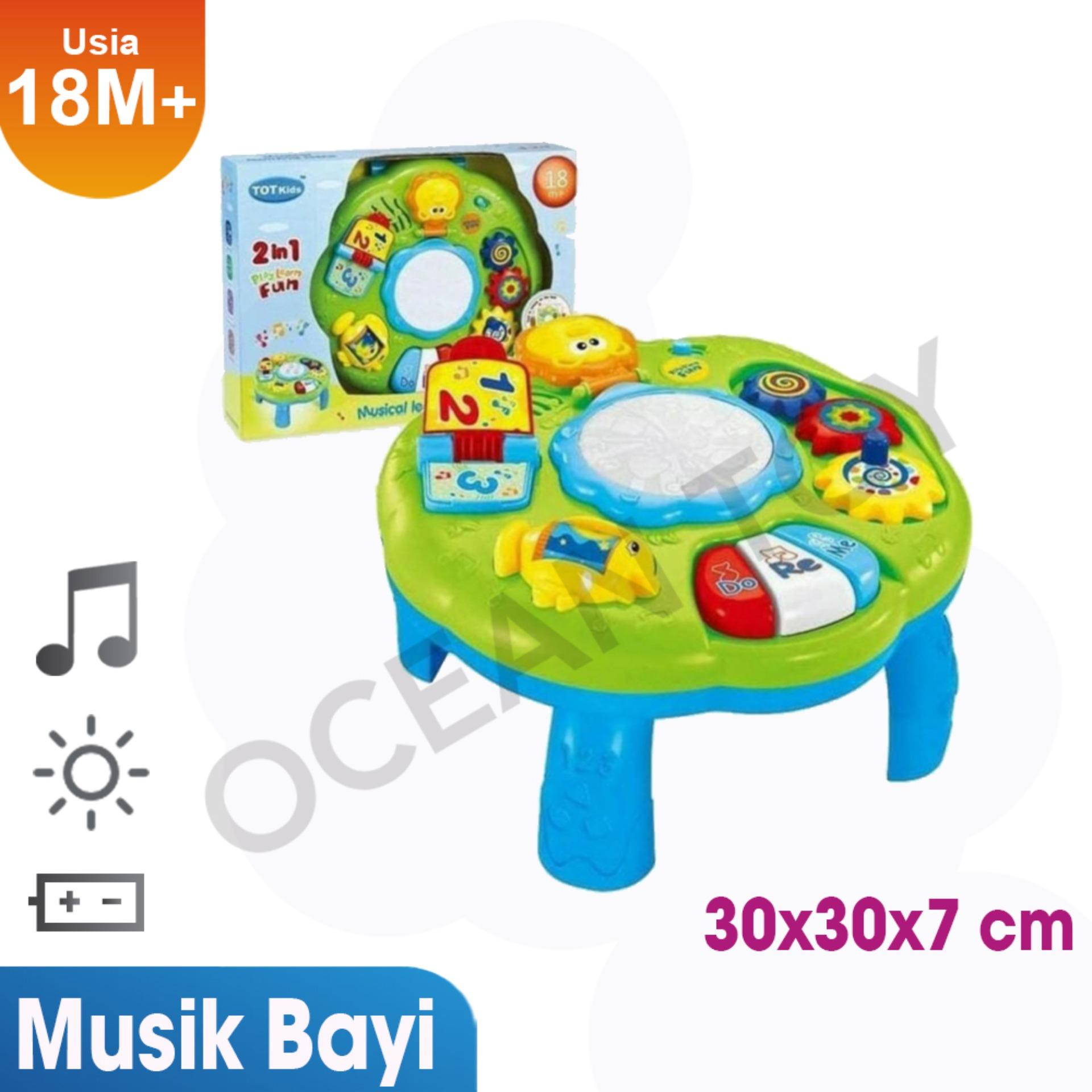Mainan Anak / Mainan Bayi / Learning Table / Cocok Untuk Anak Mulai Belajar / Balita / Batita / Ocean Toy Musical Learning Table Mainan Anak - 1082 - Hijau By Ocean Toy.