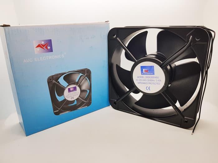 Kipas Fan Panel Merk AVC AC 220V 20x20 cm with Ball Bearing