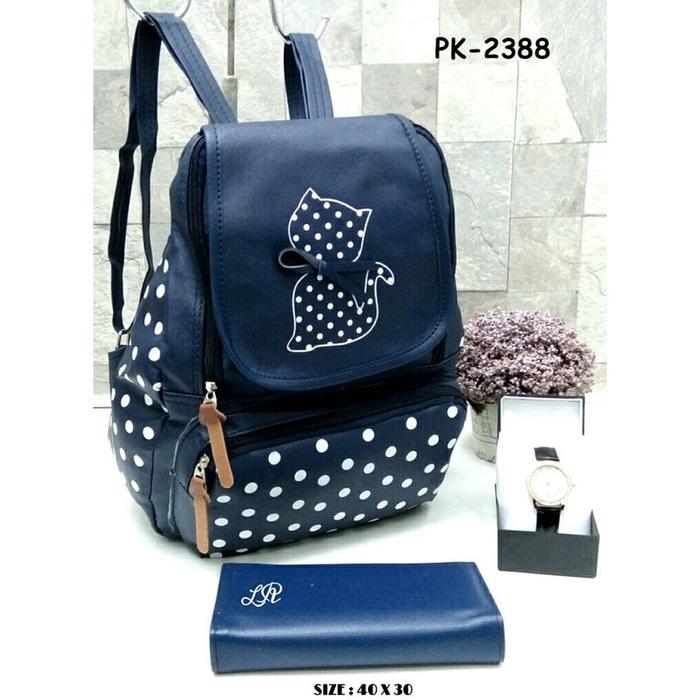 Tas Ransel Paket + bonus asesoris / Tas Wanita murah / Tas / Backpack / Tas Wanita / Tas Ransel Wanita / Tas Ransel Wanita Murah / Tas Ransel Wanita Import / Tas Ransel Wanita Berkualitas / Tas Ransel Wanita Terbaru