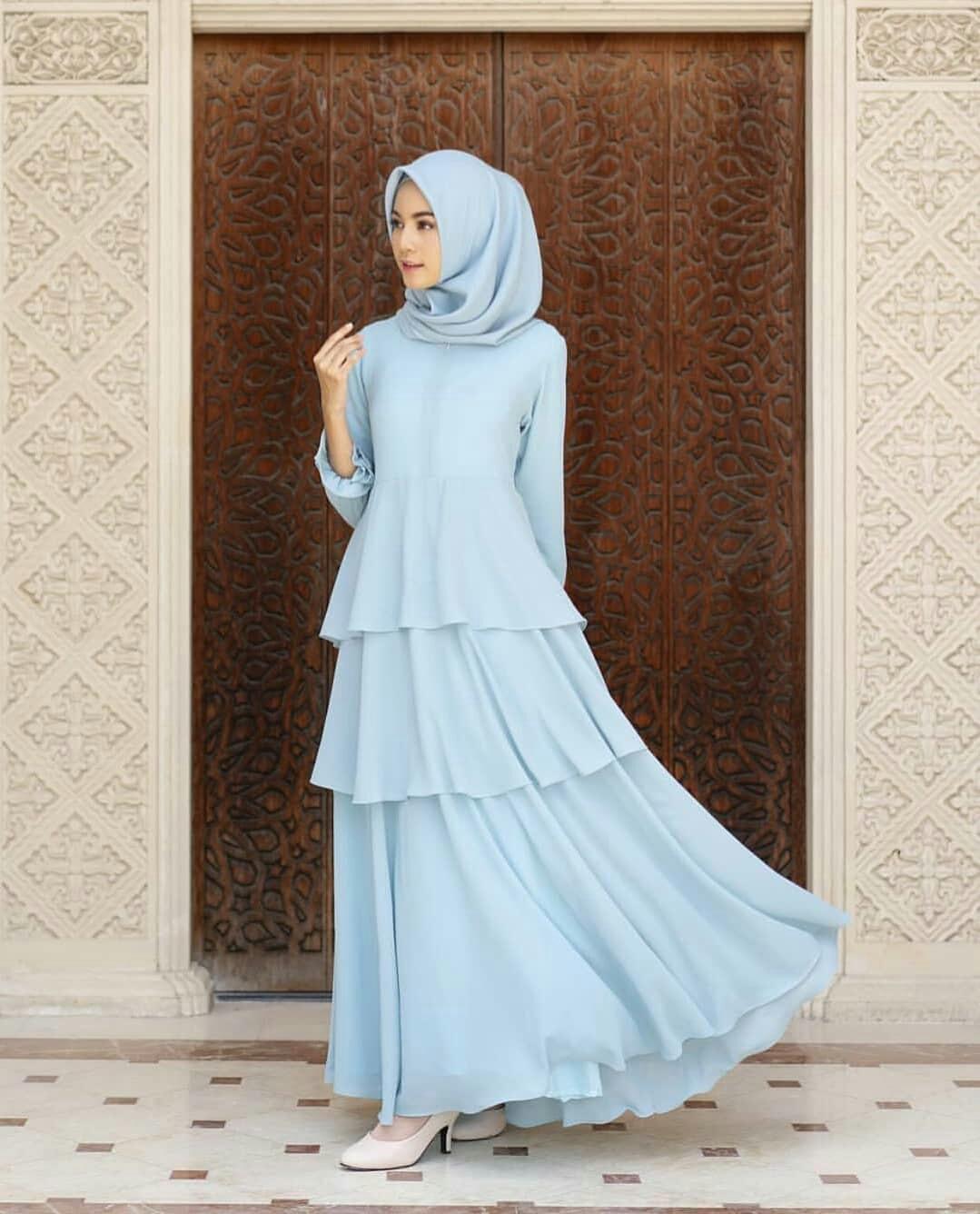 Original Baju Muslim Syaka Maxy Wolfice Gamis Panjang Wanita Muslim Dress Murah Fashion Trendy Pakaian Hijab Syari Modis Gaun Pesta Santai Kekinian 2018