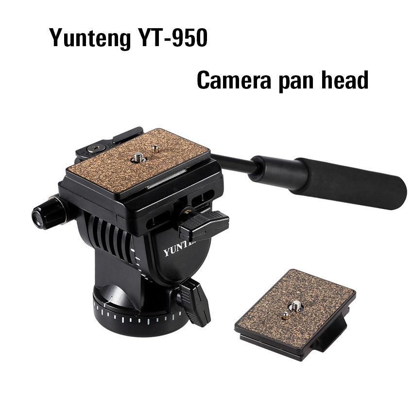 Yunteng YT-950 Fotografi Profesional DSLR DV Hidrolik Tekanan Cairan Tripod Kepala untuk Pemotretan Shooting Studio Video Kamera