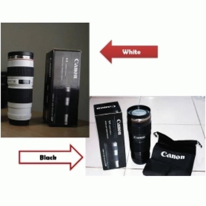Sale - Mug Canon Lensa Panjang White n Full Black High Quality