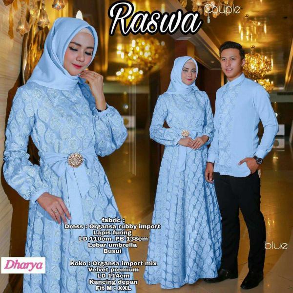 CP RASWA GAIZA - BAJU COUPLE MUSLIM MURAH TERBARU 2018 GROSIR GAMIS SYARI PAKAIAN WANITA BUSANA PESTA MODERN BORDIR CELANA SETELAN MAXIDRESS KULOT TUNIK ATASAN