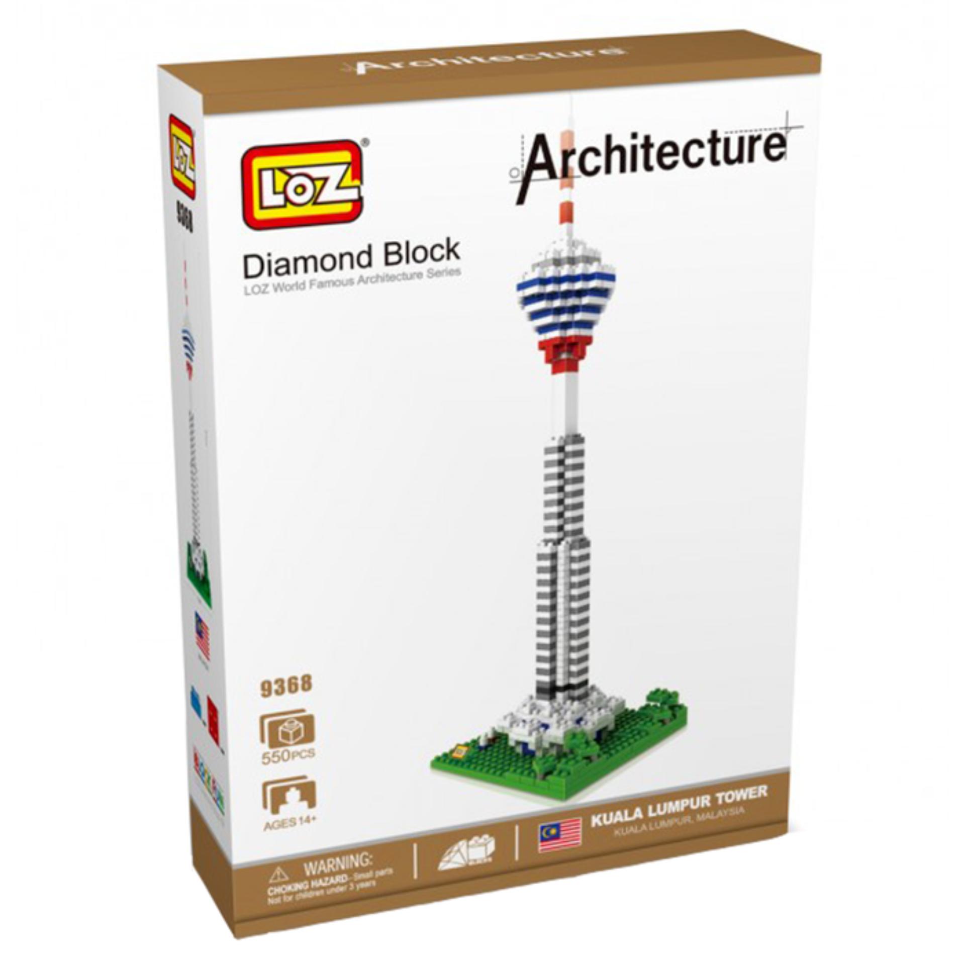 Architecture Kuala Lumpur Tower - Original Lego LOZ Diamond Block Mainan Edukasi