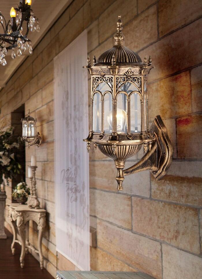 L1056 lampu dinding taman waterproof pilar pagar wall e27 model mesjid