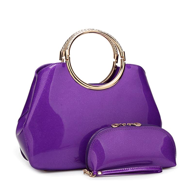 Kulit Paten Merah Tua Casing Bahu Tas Selempang Tas Model Hermes (Ungu)