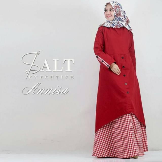 AL MAGDA BAJU MURAH MUSLIM WANITA KATUN JEPANG MAXI GAMIS PESTA KEKINIAN PAKAIAN SYARI JUMBO (mustrd XL prem)