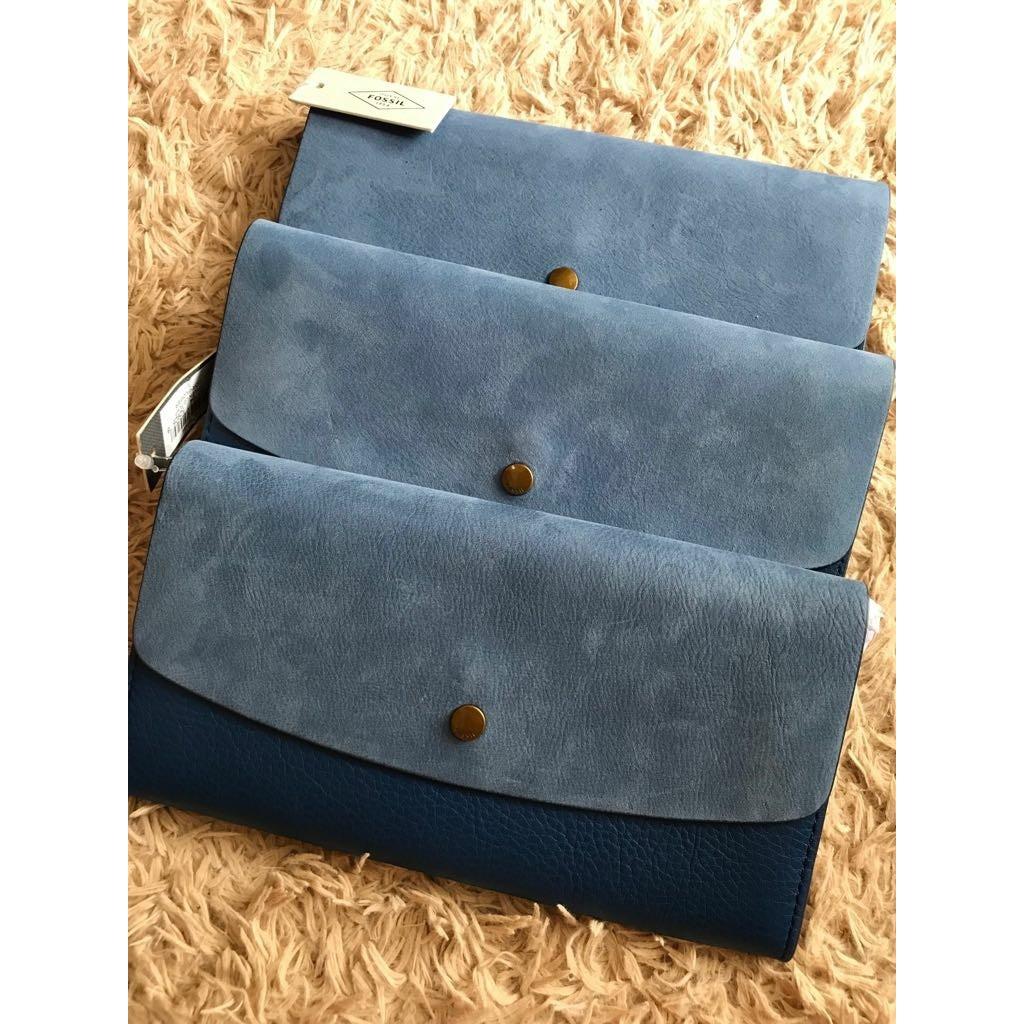 Jual Dompet Fossil Haven Flap Cornflower Original