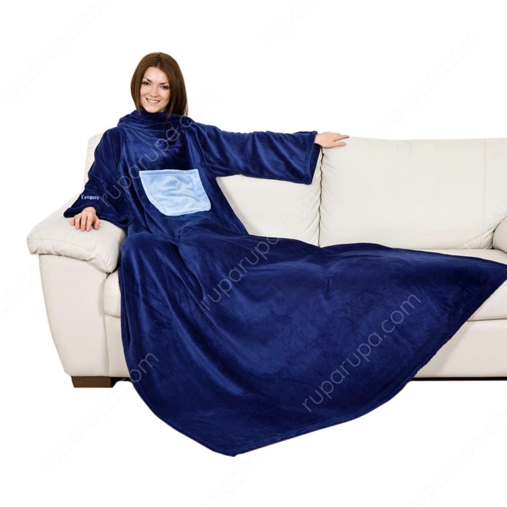 Kanguru Selimut Berlengan Dlx 140x210 Cm - Biru (Informa)