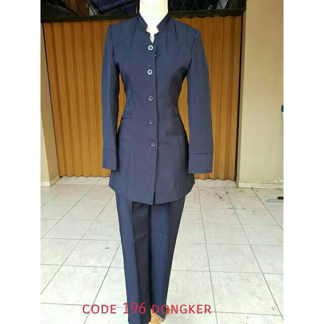 LAMA BLAZER BAJU SERAGAM DONGKER,NAVY,BIRU TUA 936 934 196 PNS WANITA GURU SD,SMP,SMA CANTIK ANGGUN