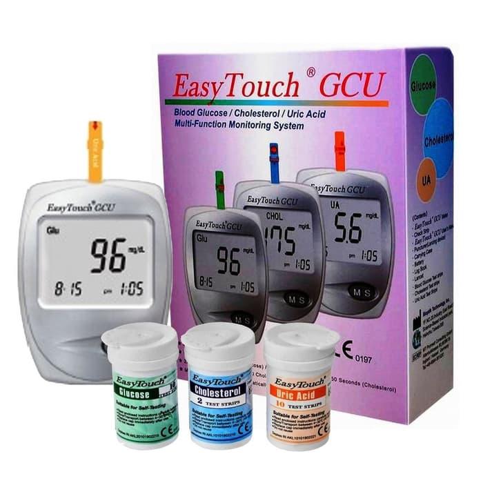 EASYTOUCH GCU 3IN1 - ALAT TES GULA DARAH, KOLESTEROL, ASAM URAT