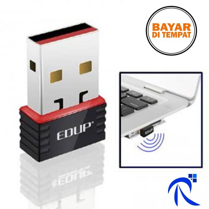 Rimas EDUP Mini Wireless 802.11N 150Mbps WIFI USB Network Card Adapter - EP-N8508 - Black/Hitam - Dongle Penjangkau Jaringan Internet Wifi Cepat Berkualitas FREE ONGKIR & Bisa COD