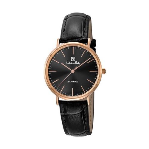 Valentino Rudy - Jam Tangan Wanita - Rosegold-Hitam - Strap Hitam - VR119-2532