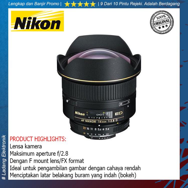 Nikon AF 14mm f-2.8D ED Lensa Kamera