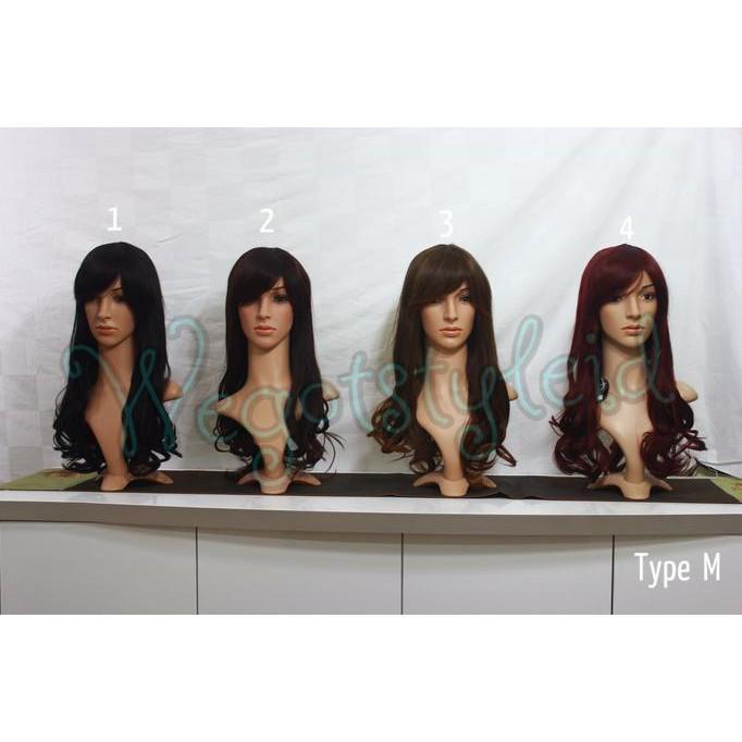 WIG M +- 60 CM / KERITING GANTUNG / COSPLAY / PESTA / CASUAL / CURLY - COSME18