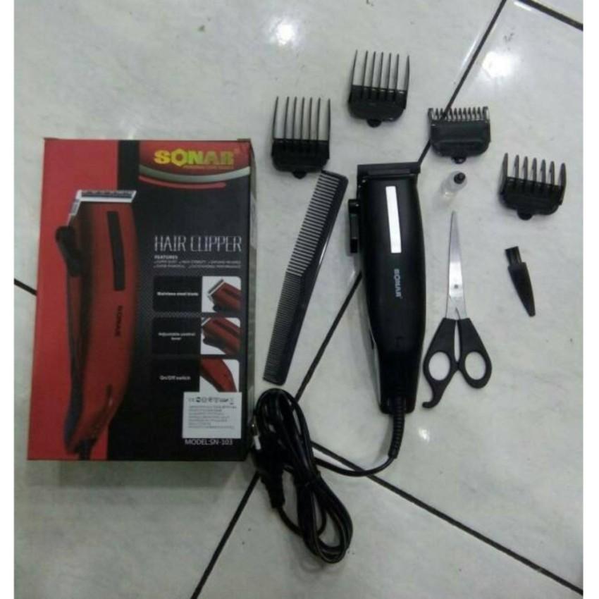 SONAR SN 103 Alat Cukur Standart Barbershop dengan 4 Sisir Clip