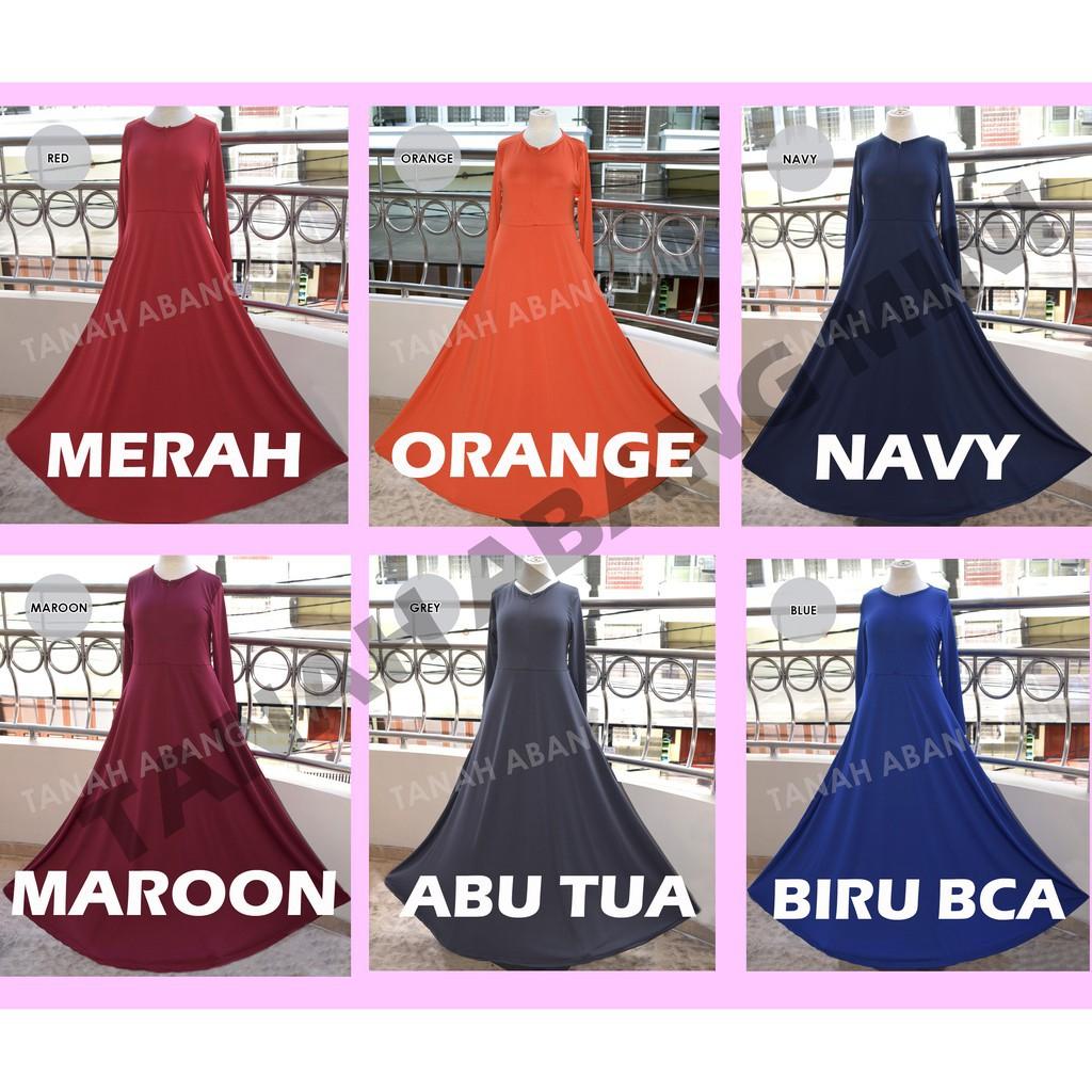 Fazione Gamis Jersey Muslimah Polos Busui