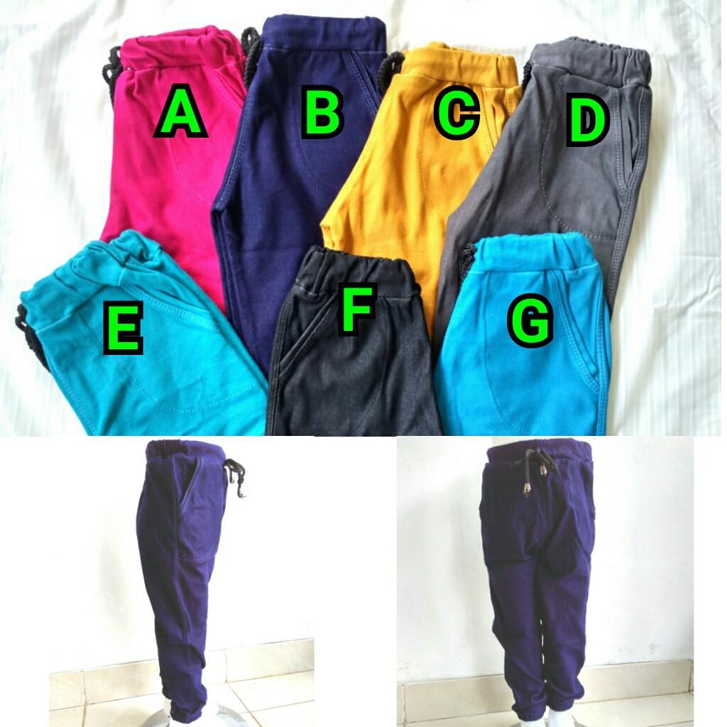 Size M ( Usia 3-4 Tahun ) Jogger Semi Denim Celana Panjang Anak Murah