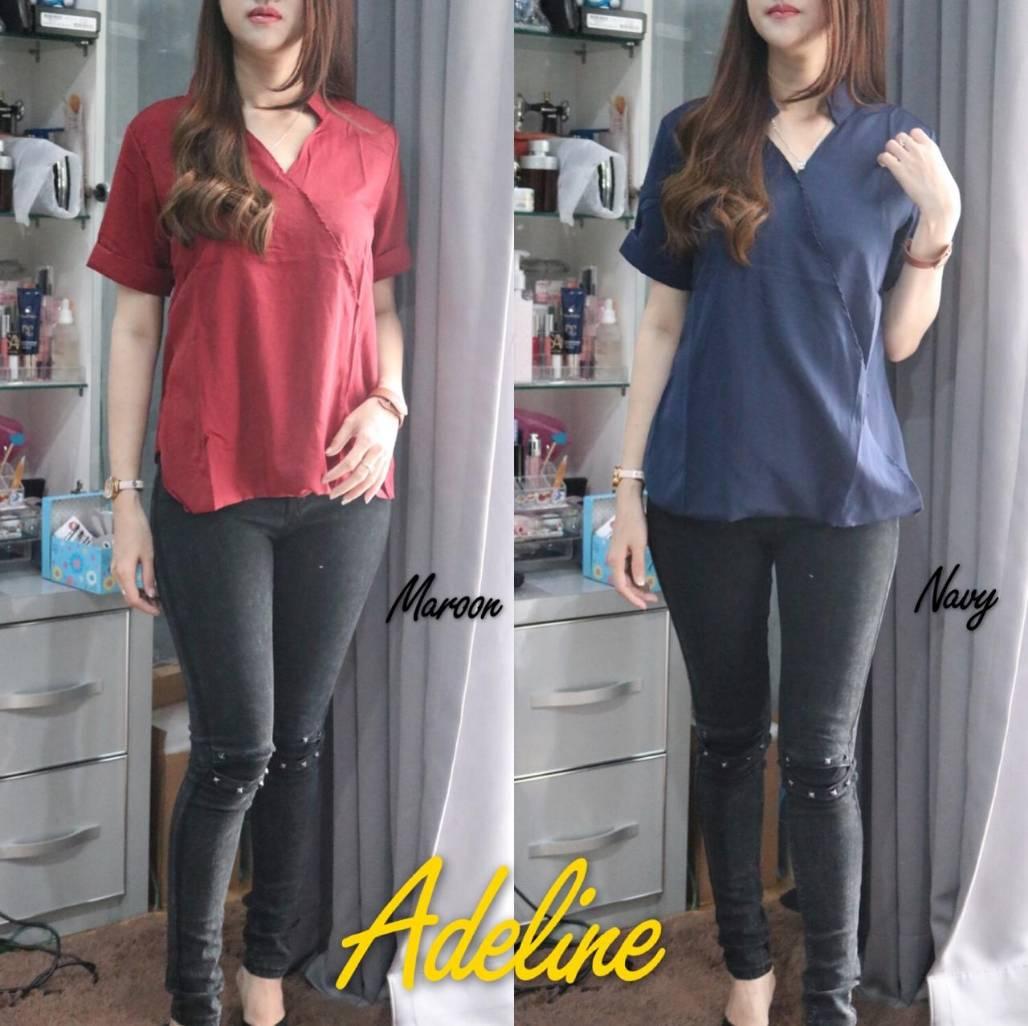 Fashionista Brand Blouse Adeline Varian Warna / Blouse Sabrina / Baju Wanita / Blouse Korea / Atasan Wanita / Atasan Murah / Kemeja Shinta / Baju Formal / Kemeja Wanita / Kemeja Formal / Atasan Muslim / Kemeja Cewek Tunik / Kemeja Kerja / Baju Sabrina