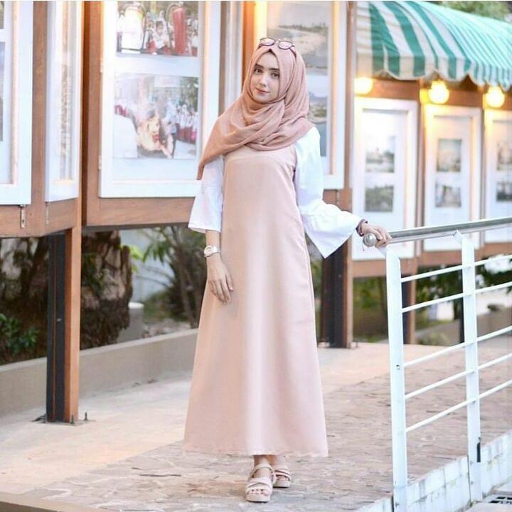 New Baju Original Nuga Dress Wolfice Setelan Atasan + Celana Rok Overall Fashion Wanita Pakaian Muslim Cewek Hijab