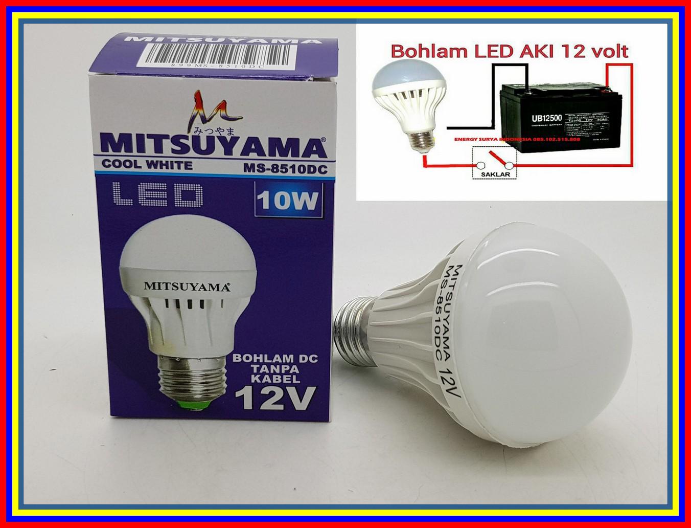 Merk Mitsuyama 10W E27 Lampu Led 12V Dc Led Lampu Solar Cell