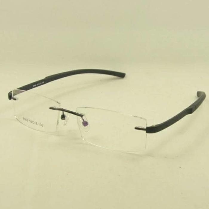 Frame kacamata Frameless FL4 + Lensa Essilor Airwear anti pecah