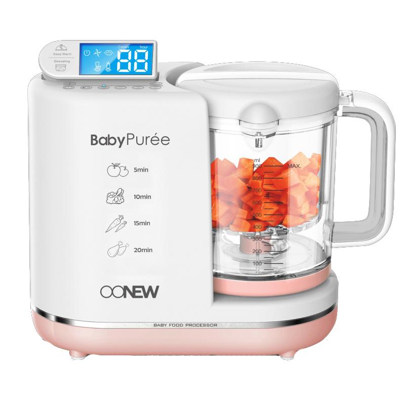 OONEW baby pure Food Processor 6in1 Steamer Blender Mpasi Bayi Pink Salmon