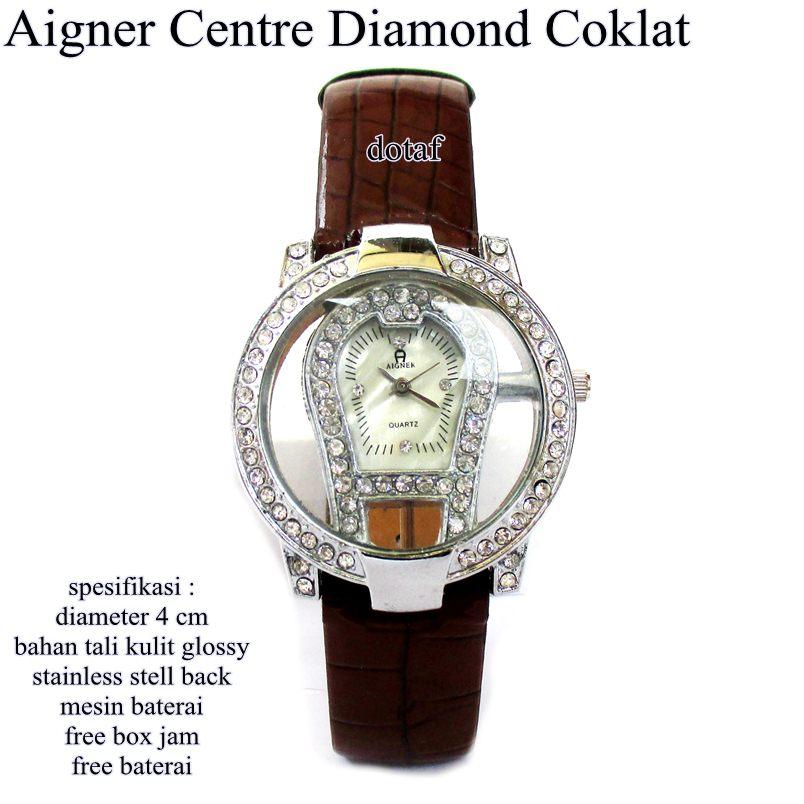 jam tangan wanita kulit glossy agner center kw 1 full set