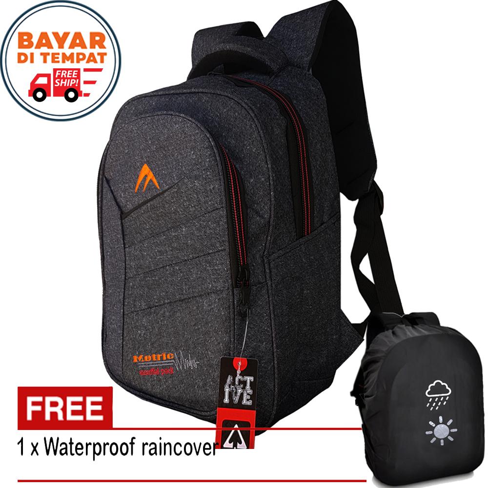 Metric Tas Pria Tas Wanita MI707-16 Tas Ransel Pria Tas Ransel Wanita Tas Laptop Tas Punggung Tas Gemblok Tas Polo Tas Ransel Polo Tas Sekolah Tas Kerja Tas Korea Tas Ransel Korea Tas Pria Ransel Tas Wanita Korea + Raincover