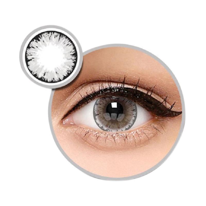 Baby Eyes X2 Ice Nude N8 Softlens by Exoticon – Abu-abu + Free Lenscase