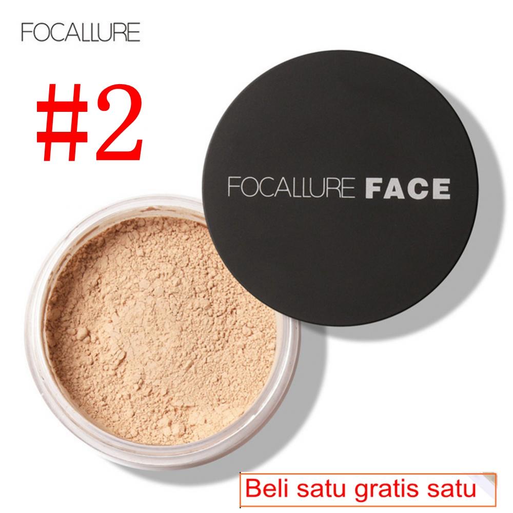 【Beli satu gratis satu!!!】Focallure Baru Wajah Minyak Kontrol Anti Keringat Tahan Lama Riasan Bedak Bubuk Kosmetik-Internasional(#2!!)