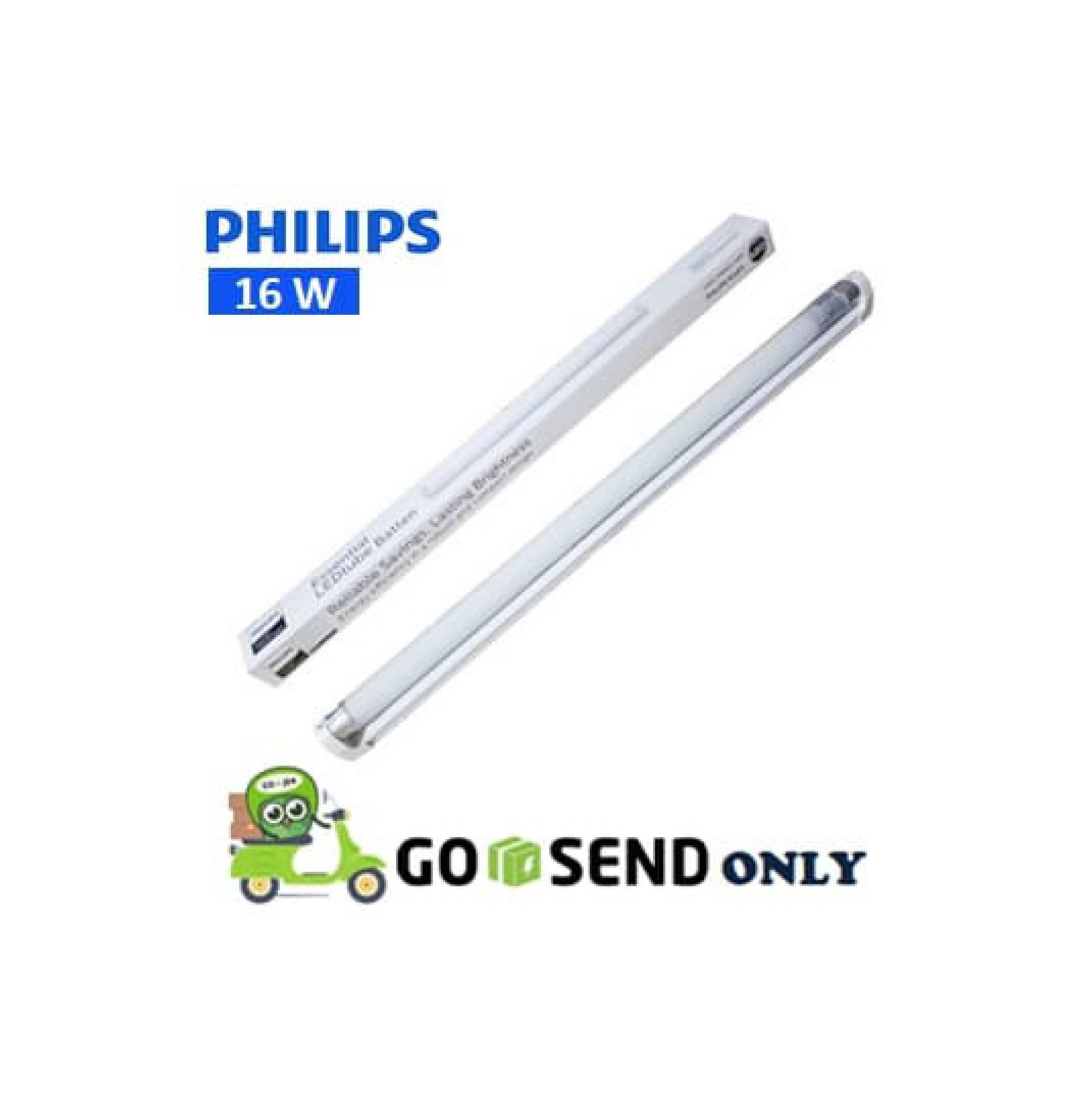 PHILIPS Lampu + Kap TL LED Tube T8 Ecofit Set 16 Watt / 16W GO-SEND