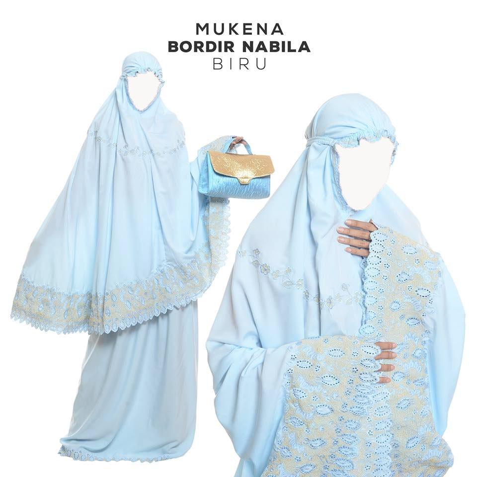 MUKENAH BORDIR NABILA (BIRU)