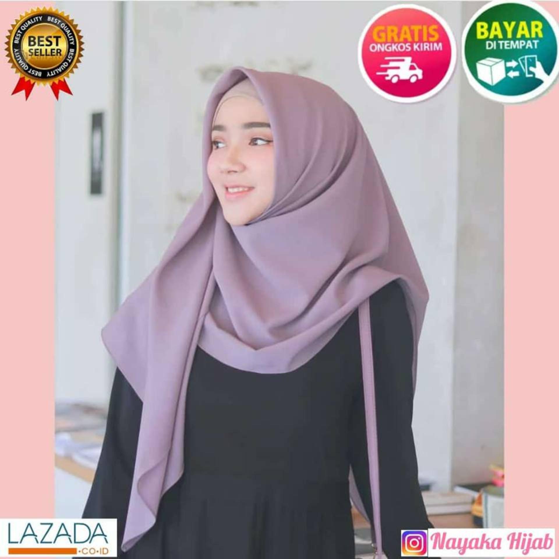 Kerudung Pasmina / Jilbab Pasmina / jilbab lebaran / Hijab Pasmina Polos Basic Panjang / Jilbab Murah Diamond Italians / Diamond Crepe